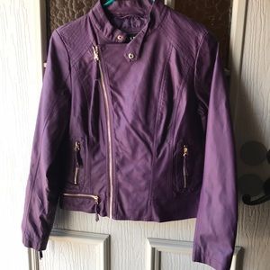 Purple leather jacket